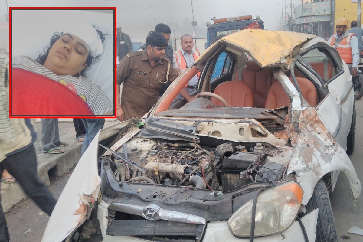 high speed car hit a woman while she was doing morning walk in muzaffarnagar