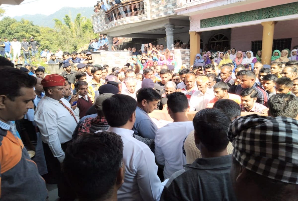 martyr Brijesh kumar Funeral with full military and state honors at una
