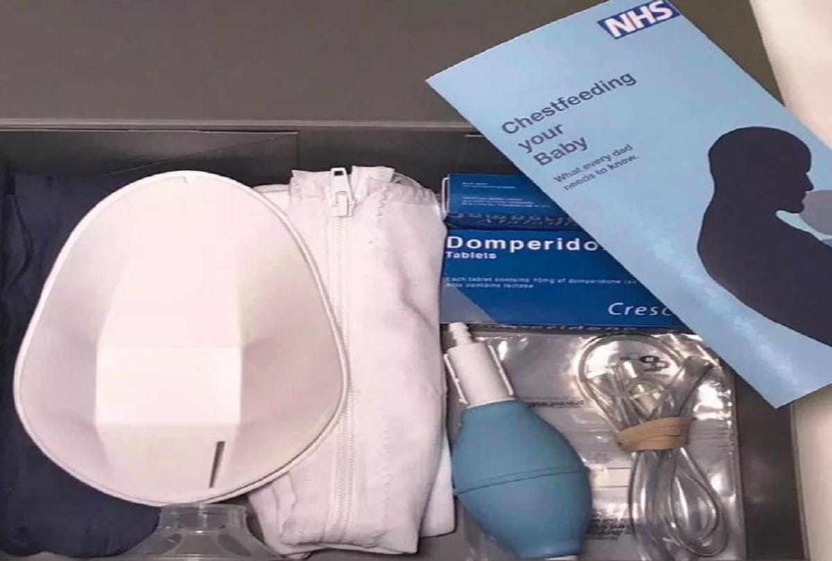 Dads may soon be able to breastfeed their newborn babies, with 'chestfeeding kit'