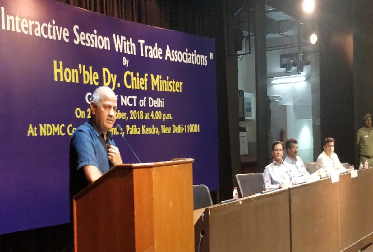 deputy cm manish sisodia gives his whats app number to traders says send photo of corrupt officers