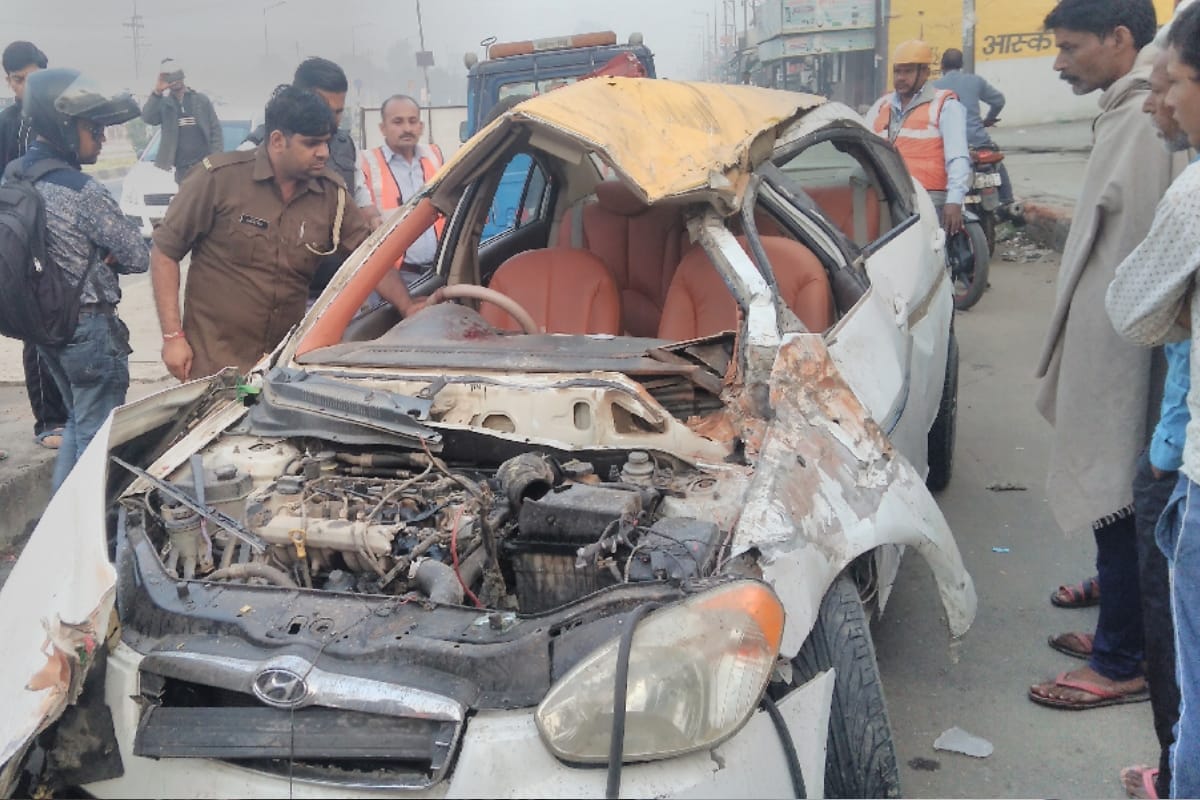 high speed car hit a woman while she was doing morning walk in muzaffarnagar