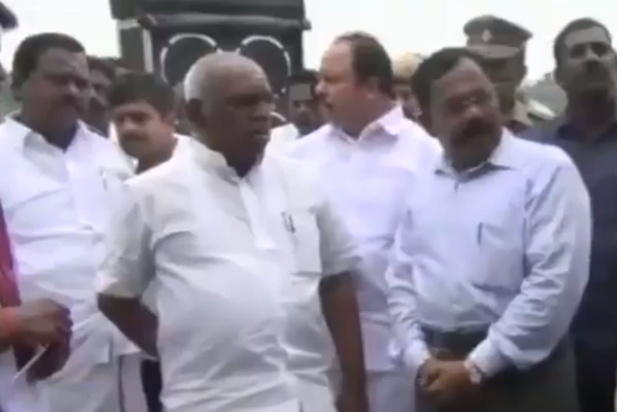 Union Minister Pon Radhakrishnan refused to sit on stage because of thin audience