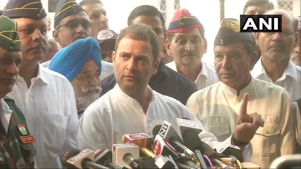 Congress President Rahul Gandhi said OROP has not been implemented by the Prime Minister
