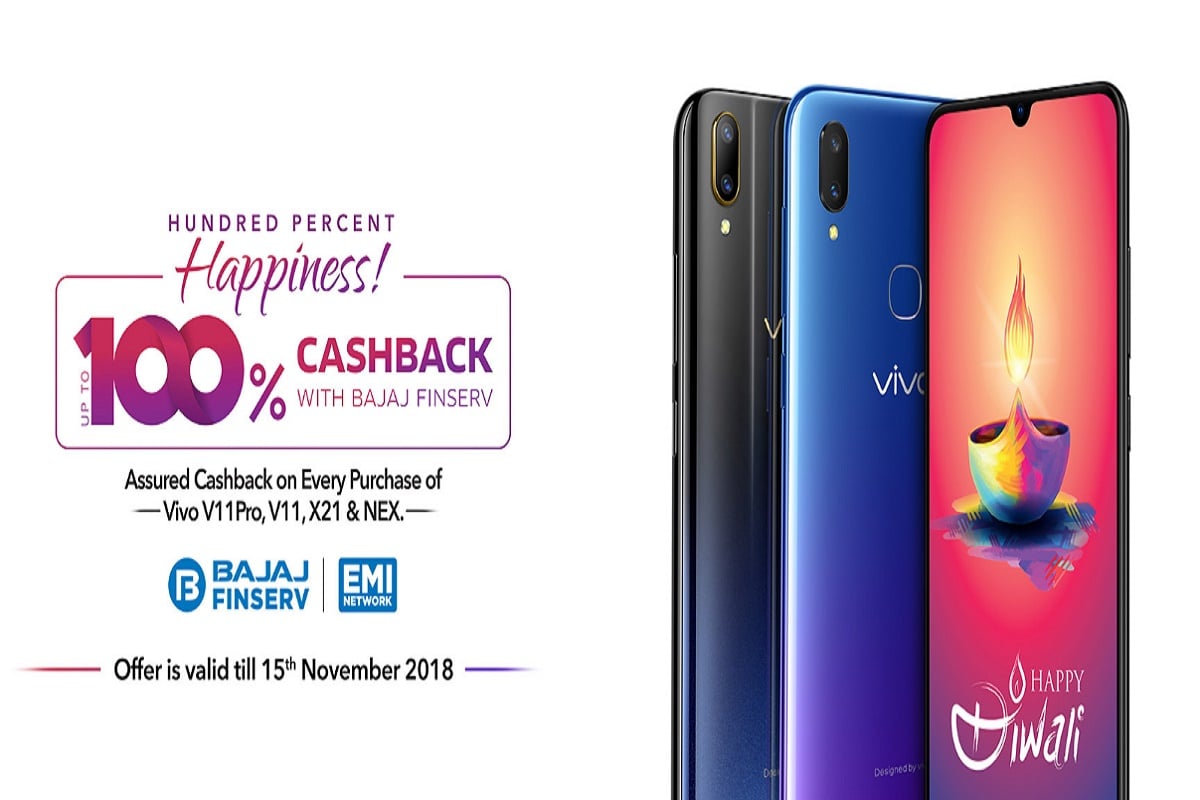 Vivo 100 Percent cashback Happiness Offer