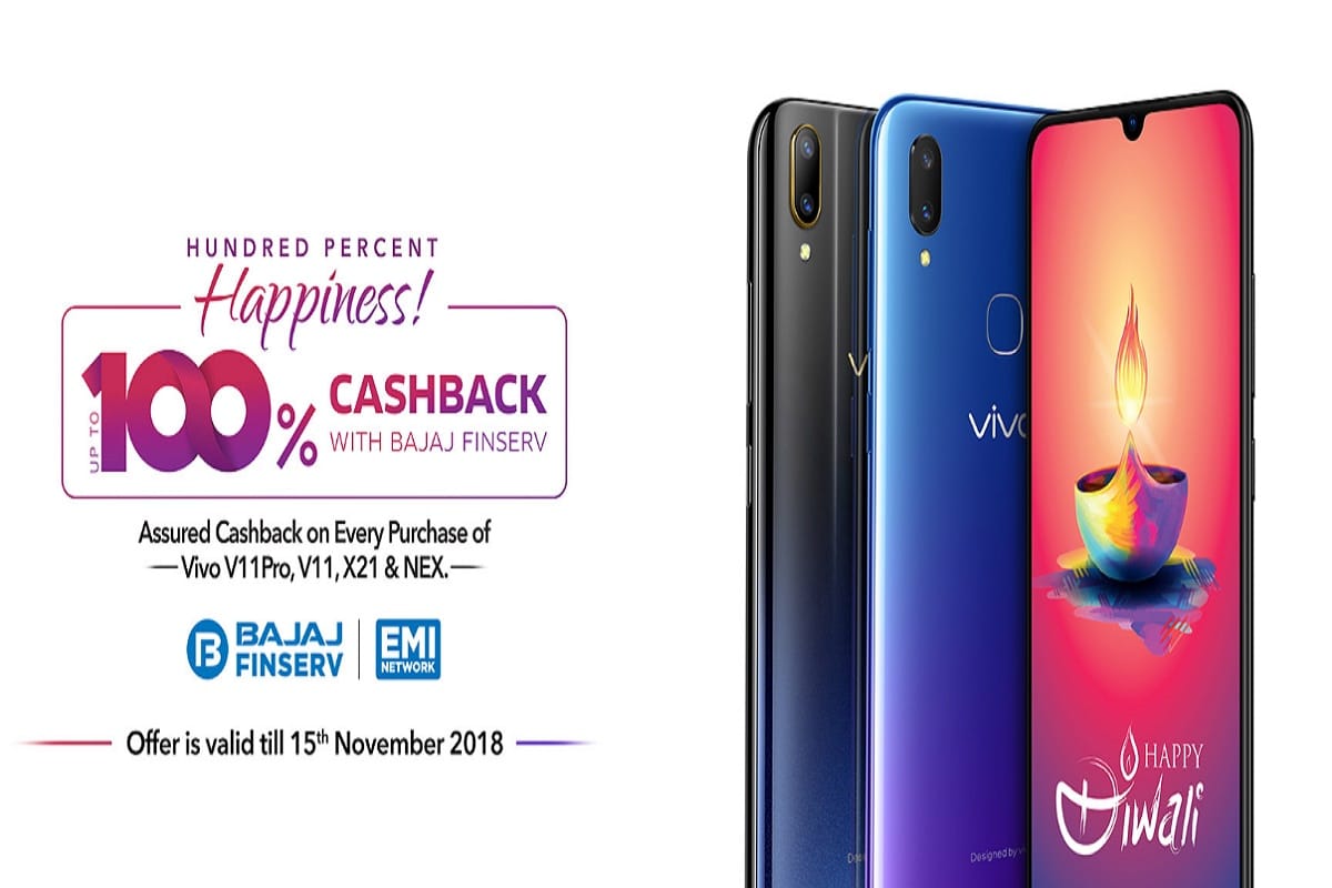 Vivo 100 Percent cashback Happiness Offer