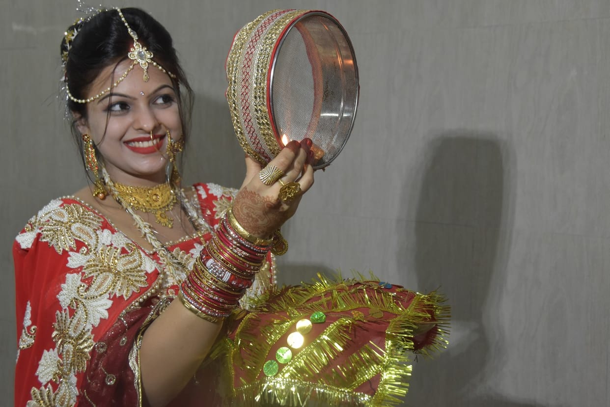 Karwa Chauth has been celebrated in all over city with full religiousness
