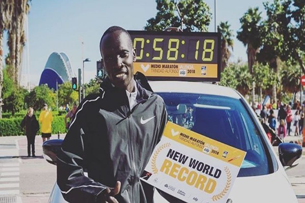 abraham kiptum set new world record in half marathon