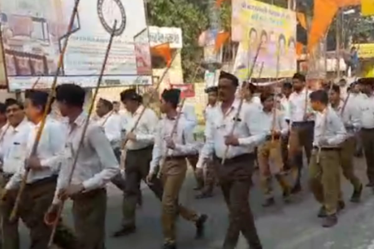 RSS Vijayadashmi special event organized in meerut thousand of volunteers particiate