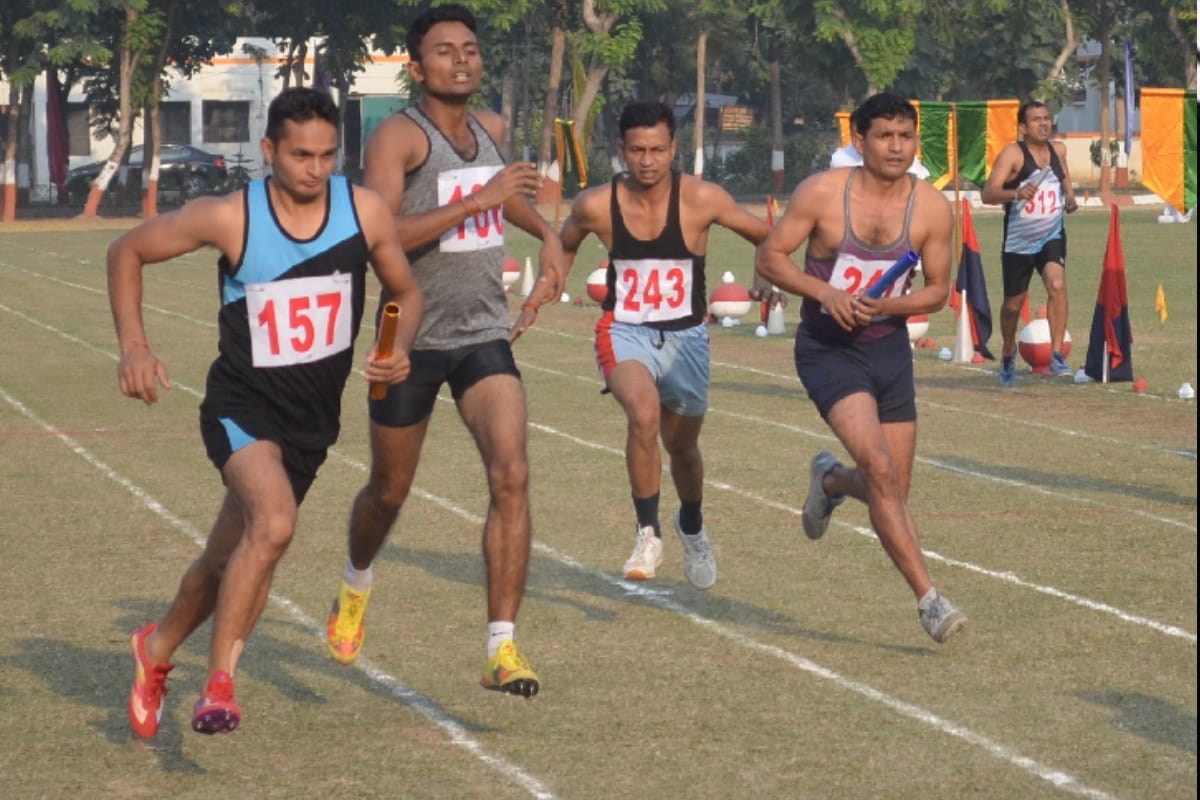 Moradabad team rocks in athletics Competition 44th Corps PAC meerut