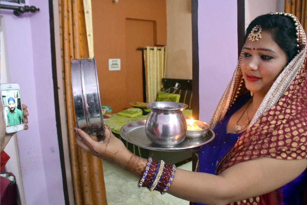 karwa chauth celebration in meerut see in pictures