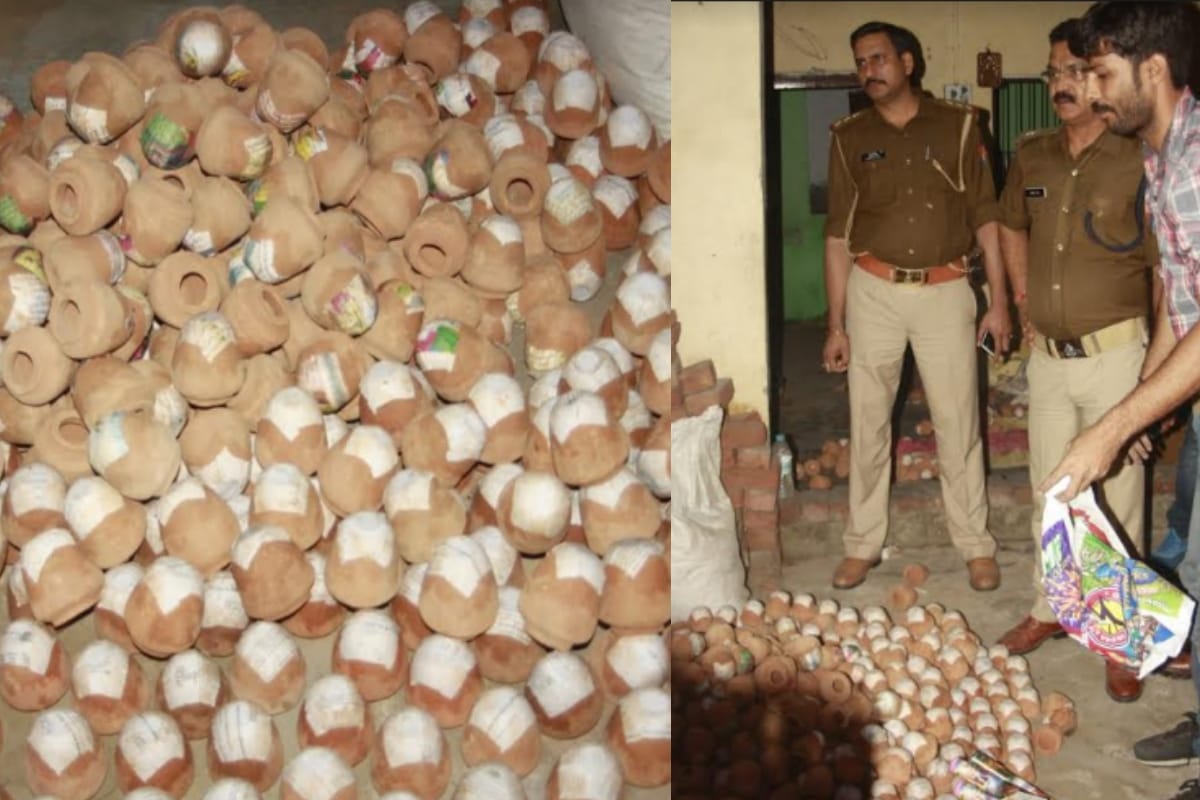 Police raid on illegal firecrackers factory in meerut lakh of goods recovered