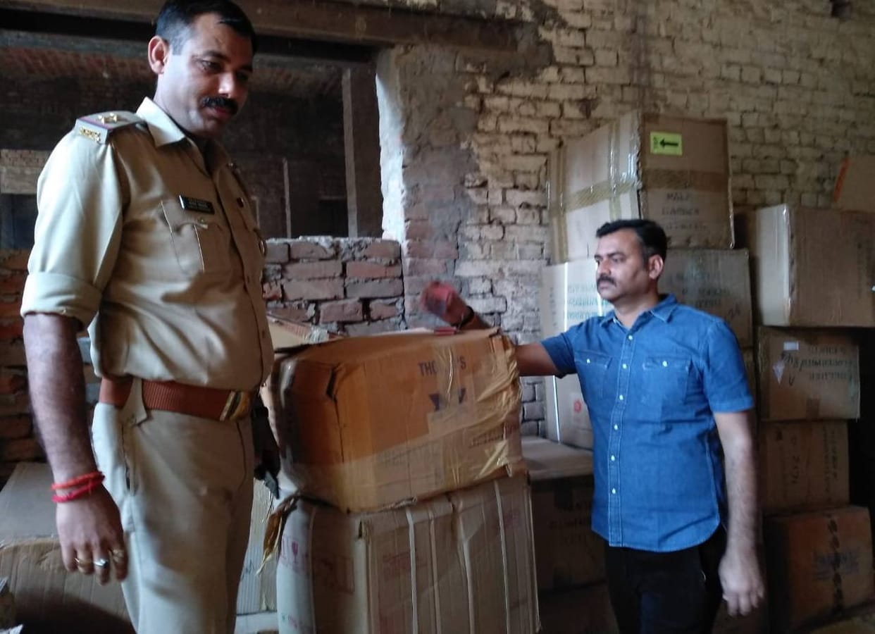 Varanasi police found illegal cracker during raid on trader