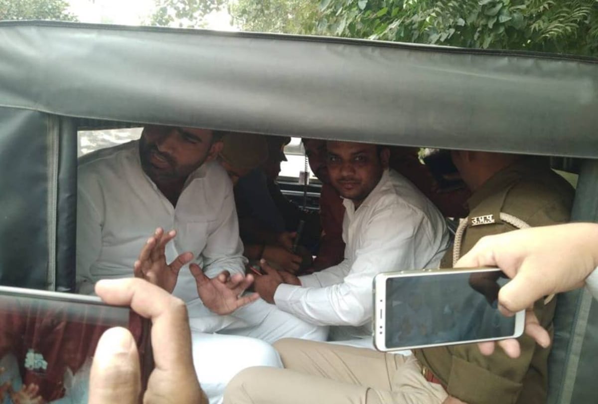 samajwadi party leader atul pradhan arrested in  greater noida