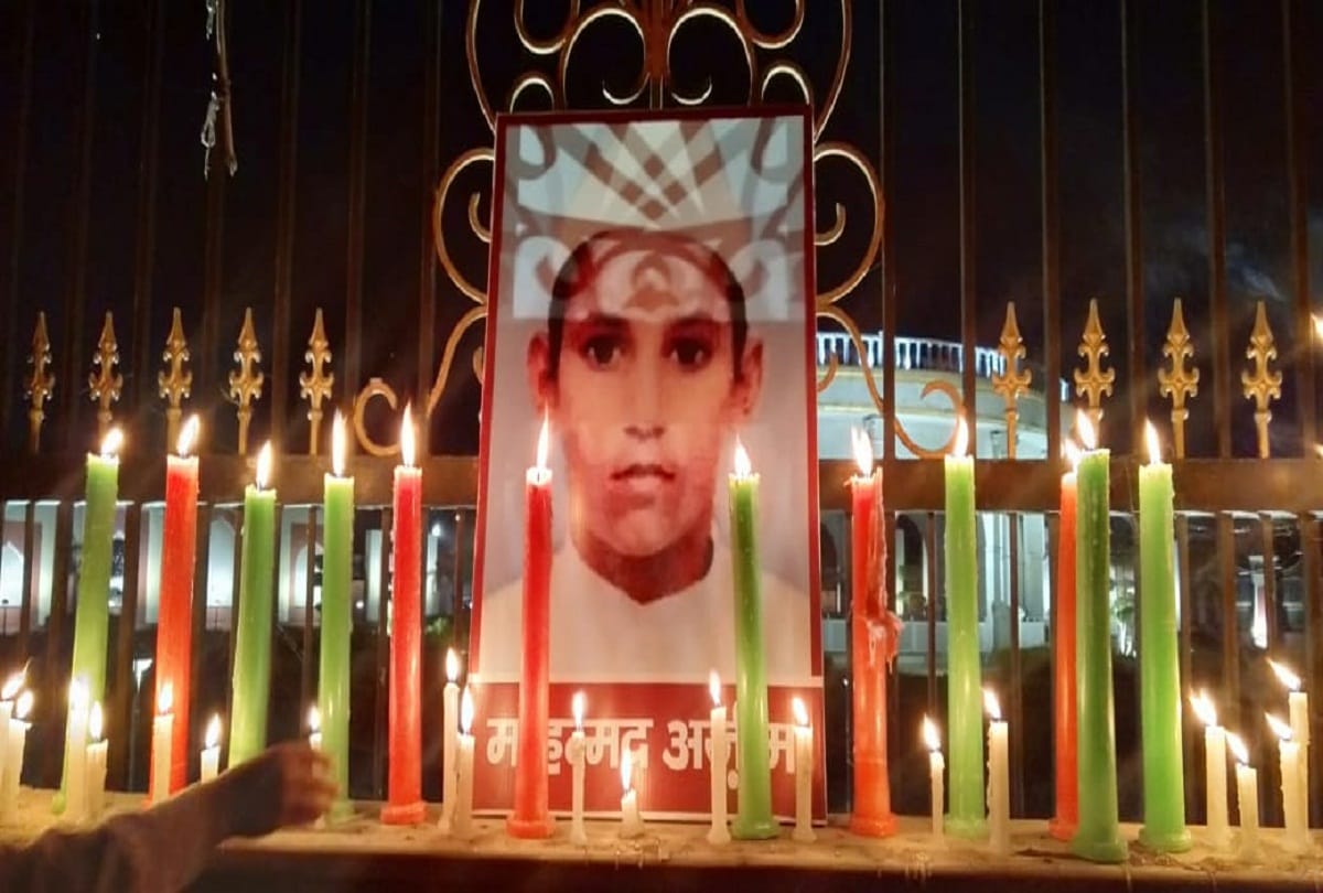 Azam Khan protested with candle march against killing of a madrasa student