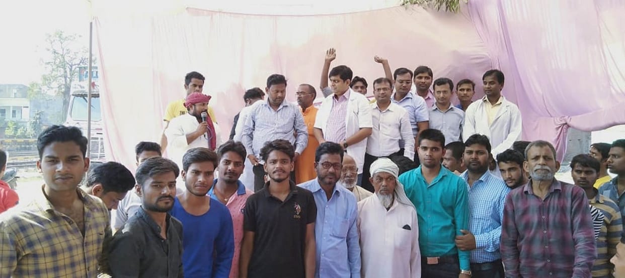 बाईपास मार्ग निर्माण के लिए पांचवें दिन भी धरना जारी