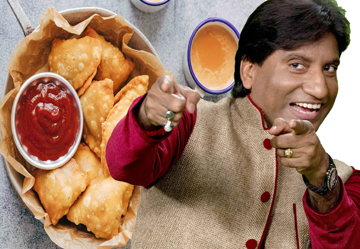 Raju shrivastav statement about burger and samosa