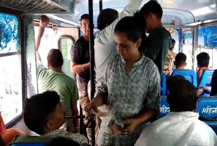 Two daughters Mother Sharmila Becomes Haryana Roadways Bus First Lady Conductor