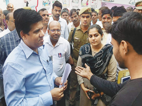 Recovery pole in open CHC in front of secretary in farrukhabad