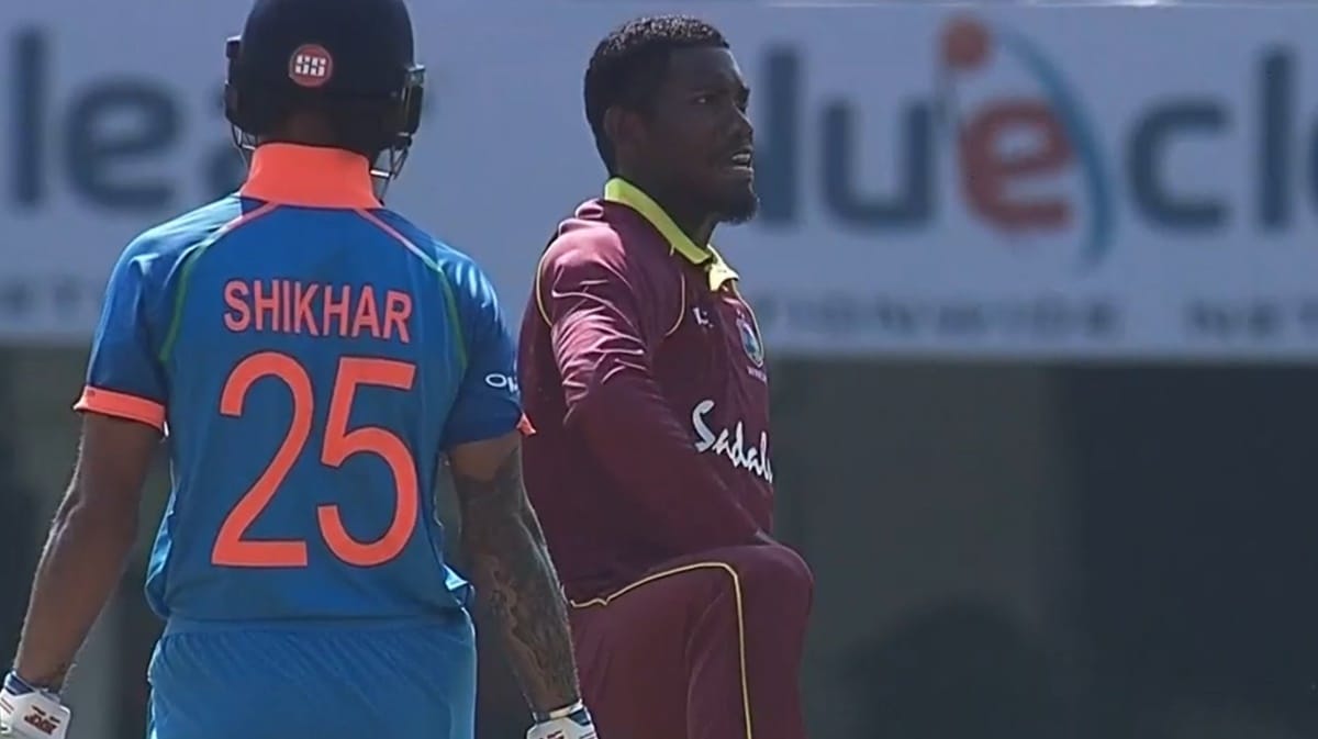 Keemo Paul mocks Shikhar Dhawans thigh five celebration