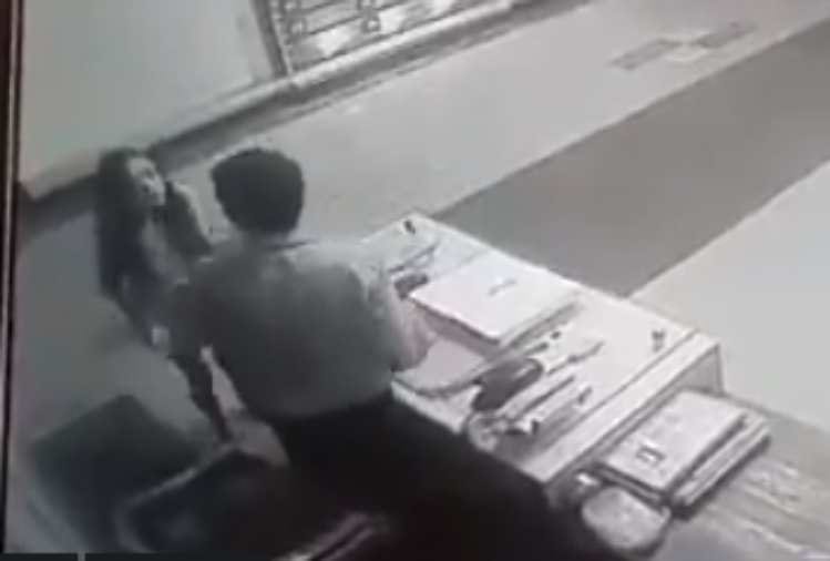 model megha sharma strips in front of police video viral