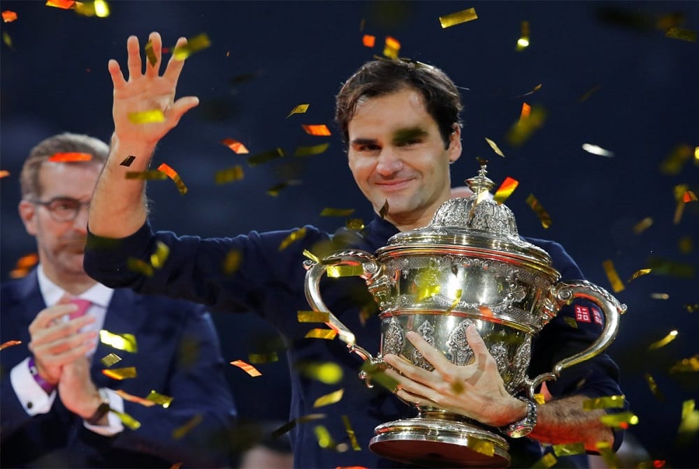Roger Federer battled to claim his 99th career ATP Tour title