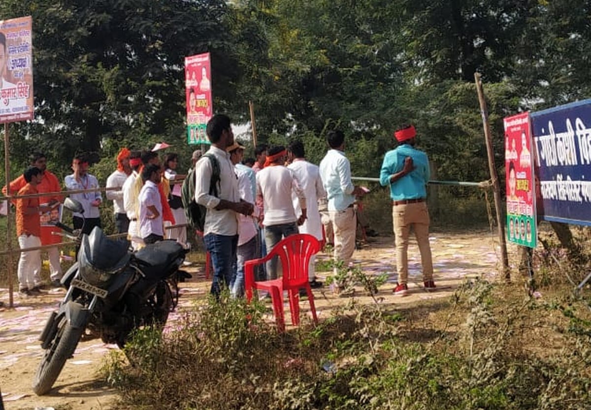Student union election in kashi vidyapith gangapur campus amazing photos during poll