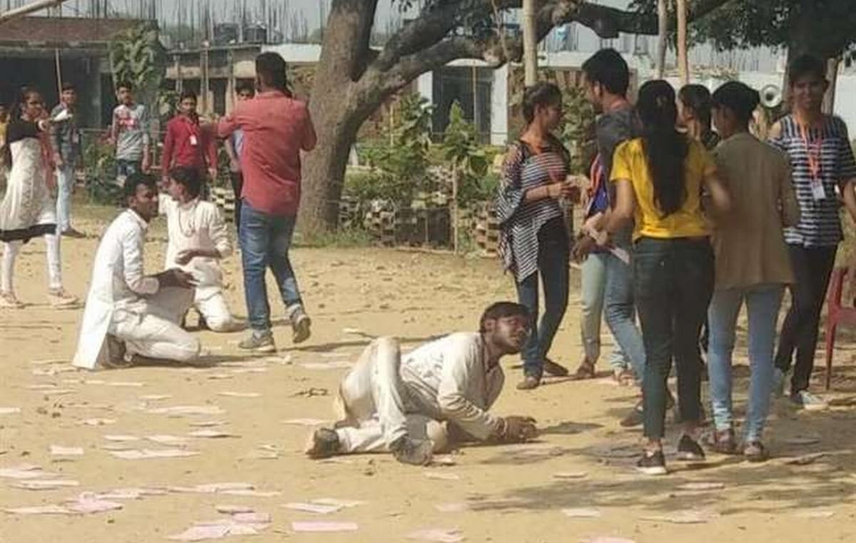 Student union election in kashi vidyapith gangapur campus amazing photos during poll