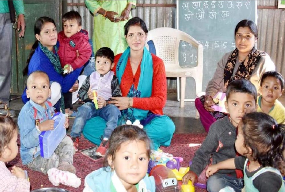 IAS Husband wife swati and Nitin Bhadauria Son Admission in Anganwadi center