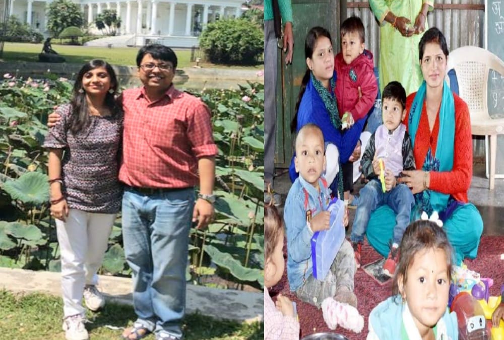 IAS Husband wife swati and Nitin Bhadauria Son Admission in Anganwadi center