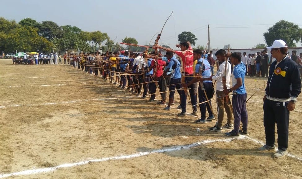 64th State school  level archery competition start in chandauli