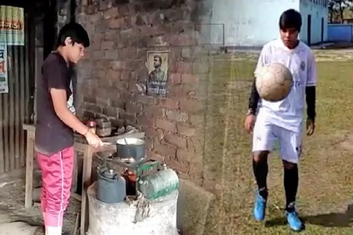 kalpana roy national football player selling tea to earn her life