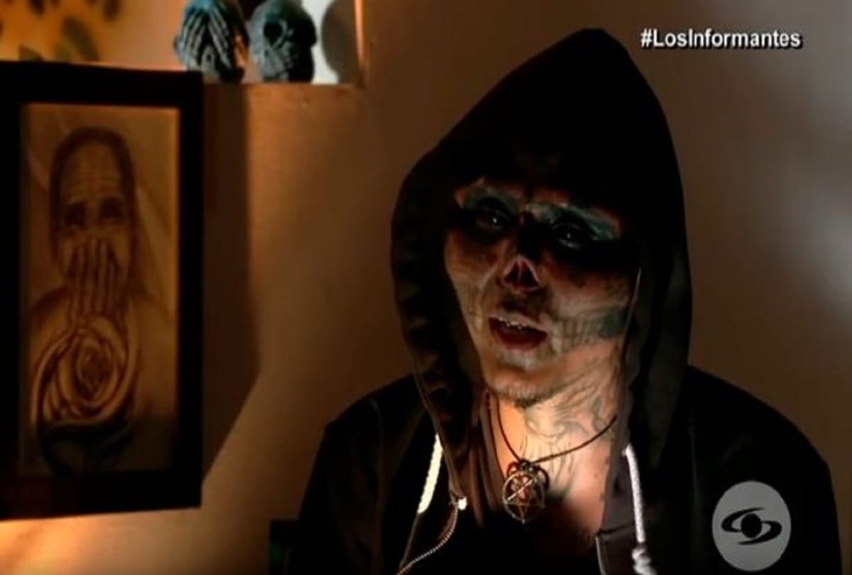 Meet Kalaca Skull, Colombian tattoo artist cuts off nose and ears to resemble skull