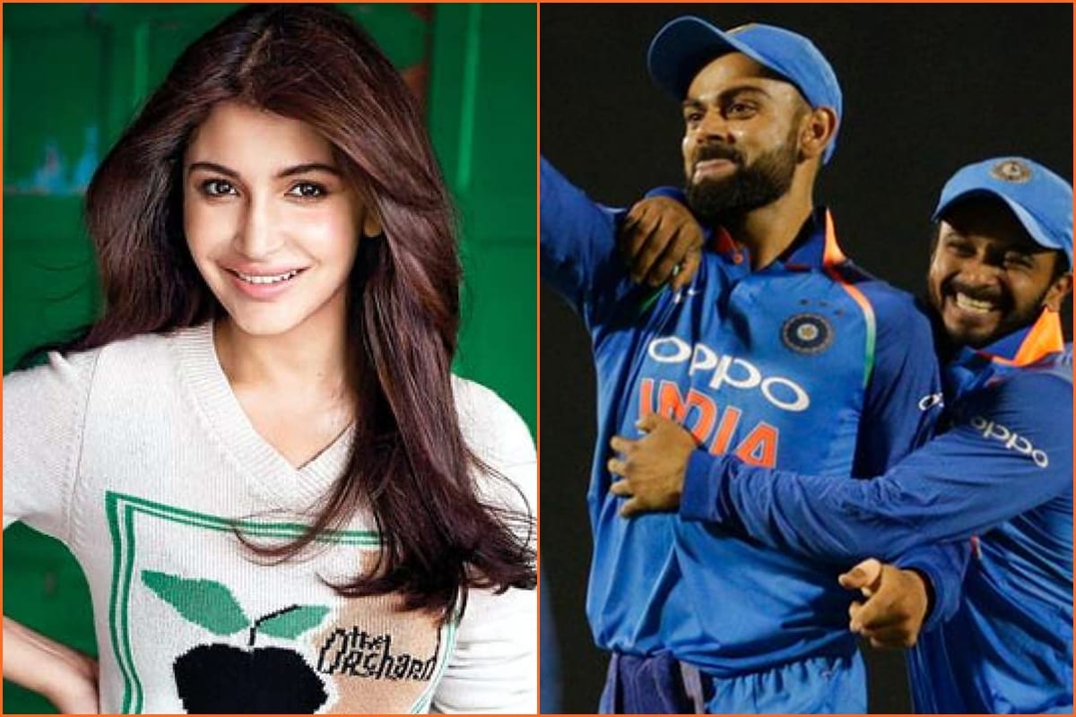 virat kohli give thumb gesture after crowd chanted Anushka Anushka during 4th ODI