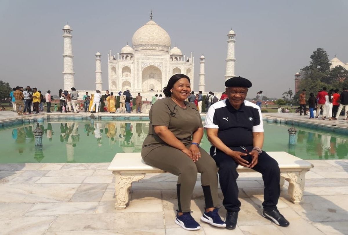Prime Minister of Lesotho, Dr. M. Thomas saw the Taj Mahal with his wife