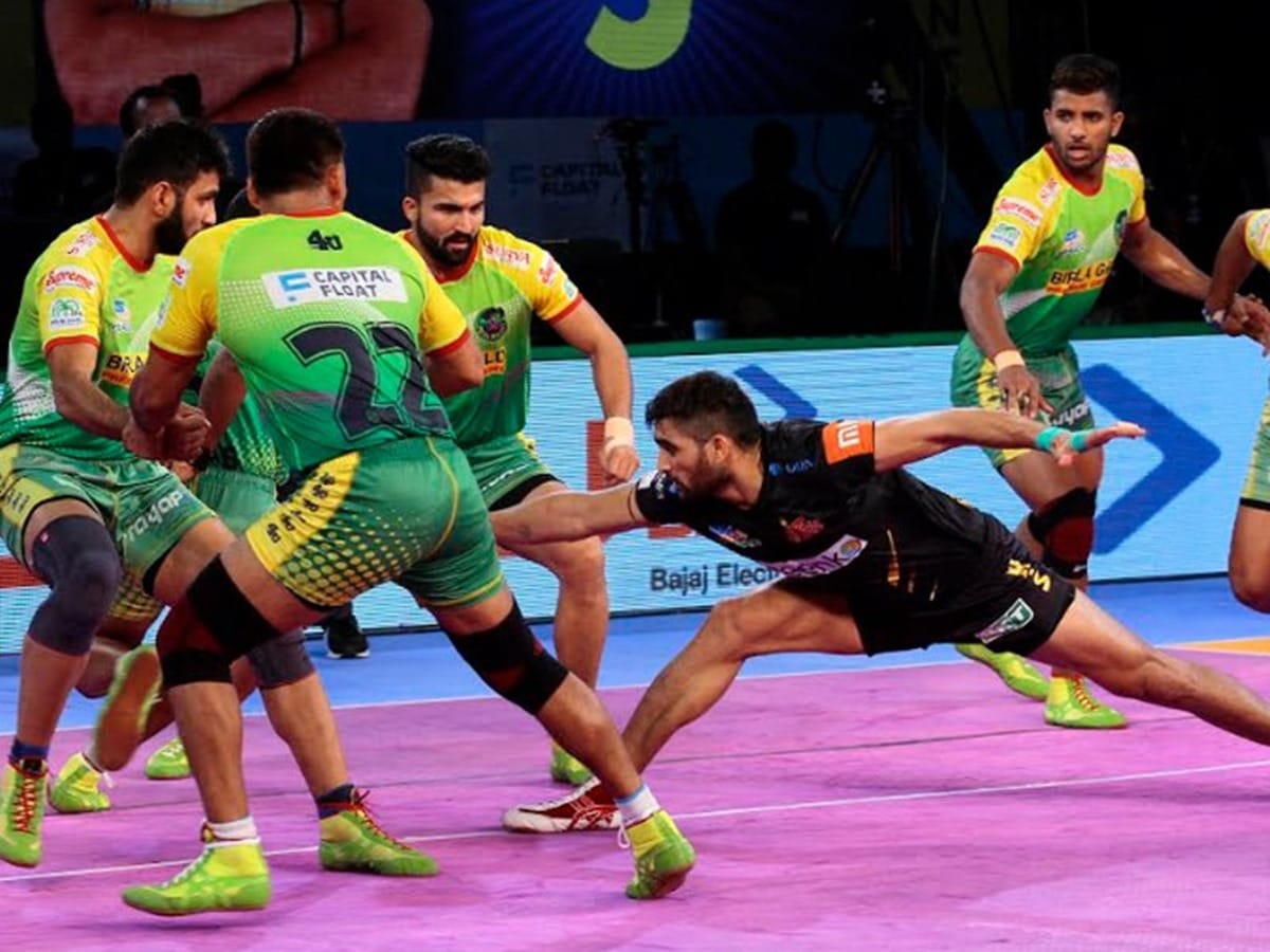 rahul chaudhary stars as telugu titans beat patna pirates