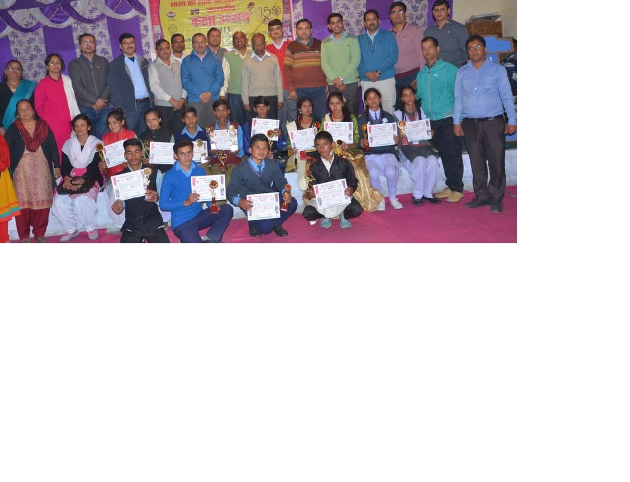 Rahul, Himani, Sachin in the art festival celebrate