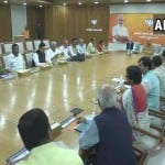 PM Modi arrives at party HQ for CEC meeting for upcoming assembly polls