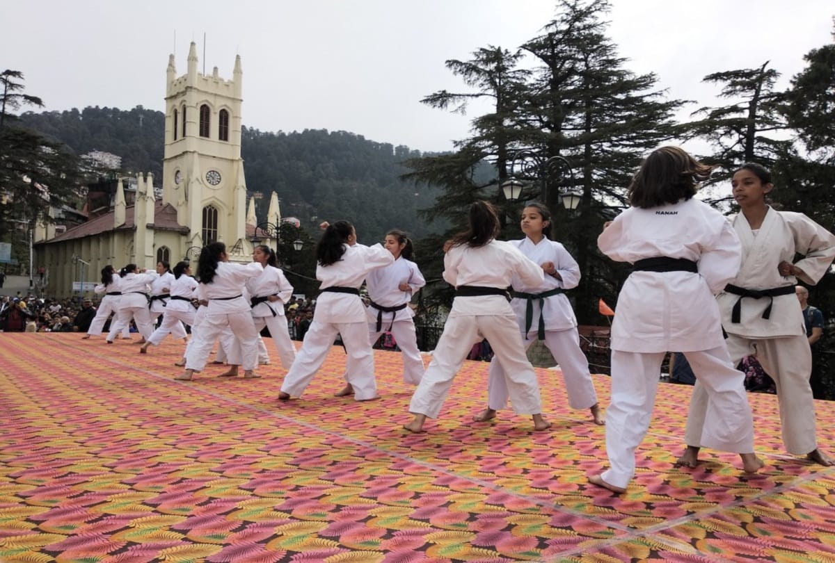 thirteen thousand girl students participated in abvp mission sahasi programme at ridge shimla