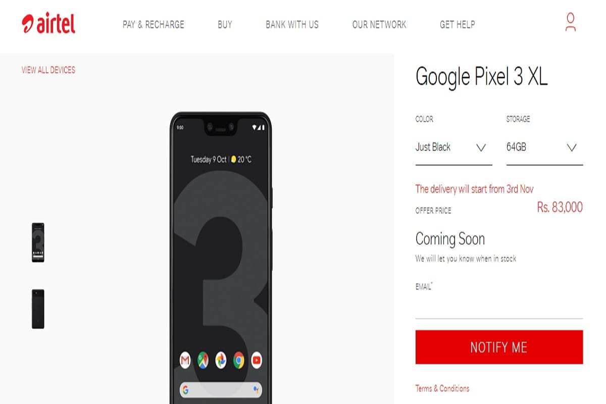 Google Pixel 3, Pixel 3 XL
