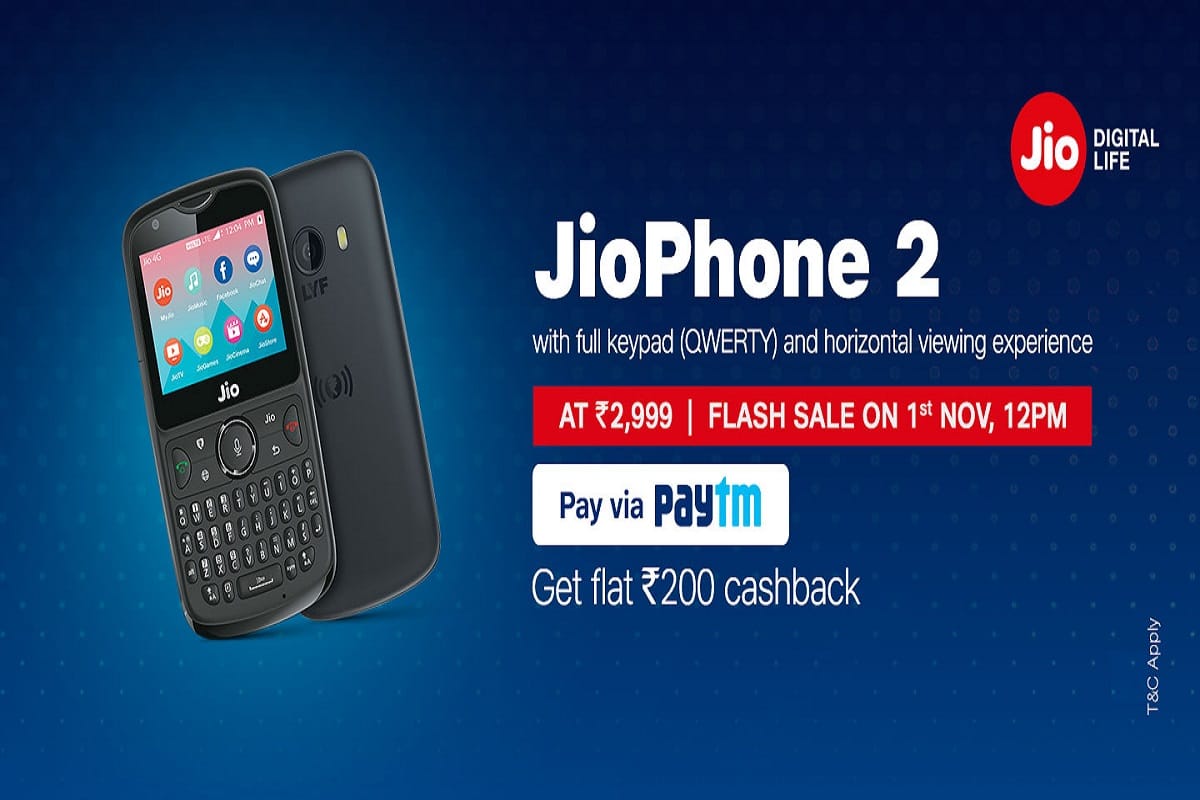 Jio Phone 2 Flash sale today in India via jio,com, Know offers and price