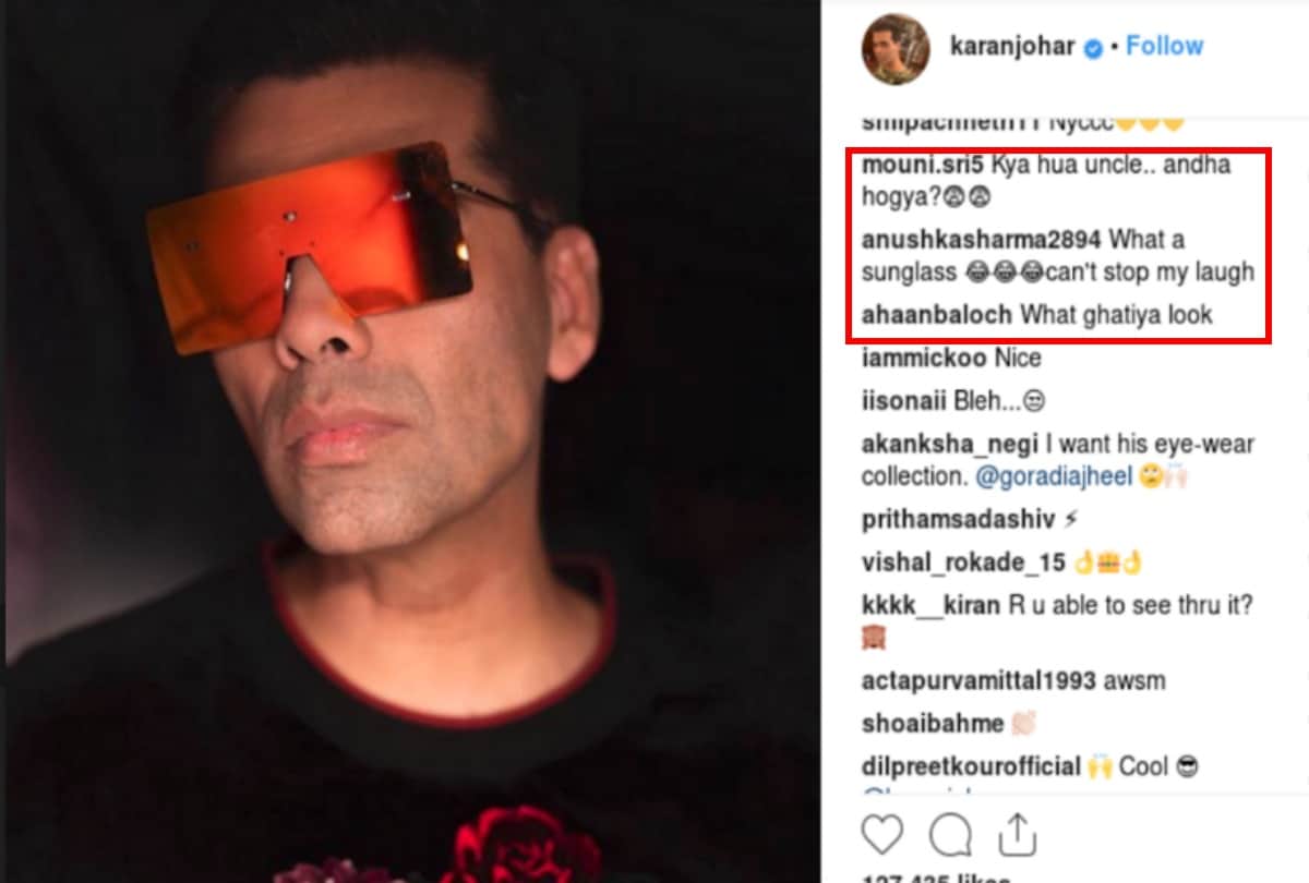 Karan Johar trolled for wearing orange glass