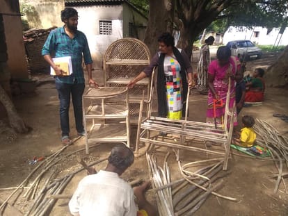 lantana grass maya mahajan harmful forest Coimbatore furniture