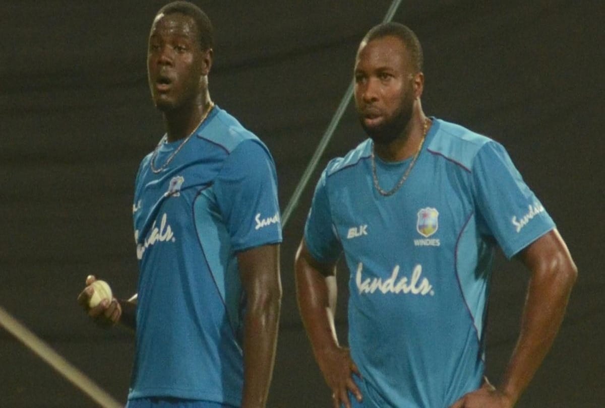 INDvWI: Pollard, Braithwaite Sweat it Out at Eden Gardens Ahead of First T20I