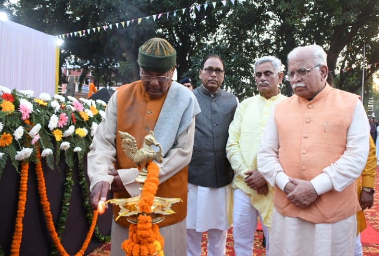 CM Manohar reached in Panipat on Haryana Day