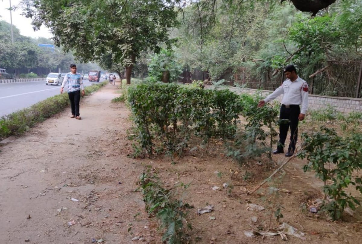 delhi traffic police cop saves a new born thrown in bushes at rk khanna stadium admitted safdarjung