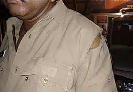car owner ripped policeman uniform in rampur