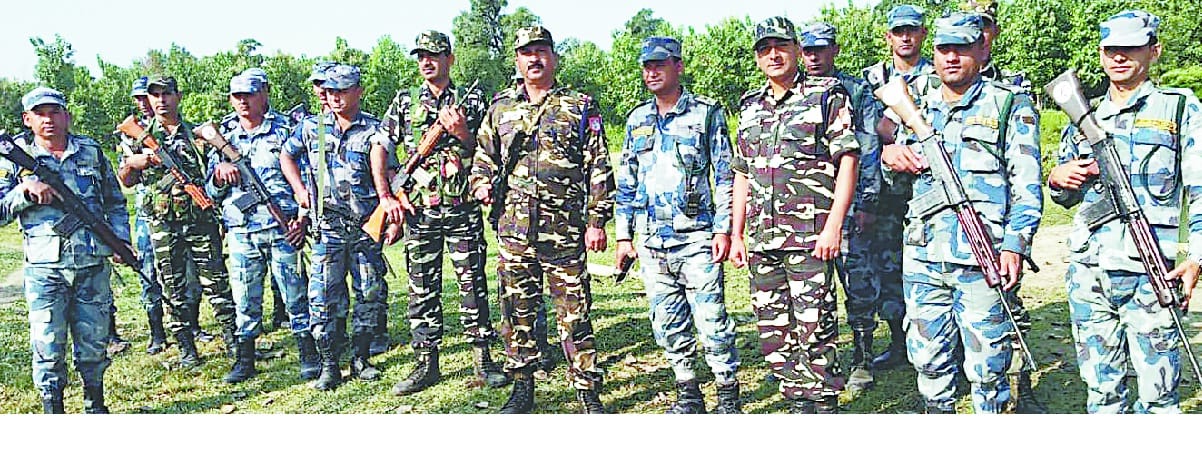 Indo-Nepal security forces joint patrol on the border