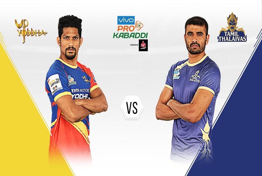 U.P. Yoddha vs Tamil Thalaivas pro kabaddi 2018 match live updates