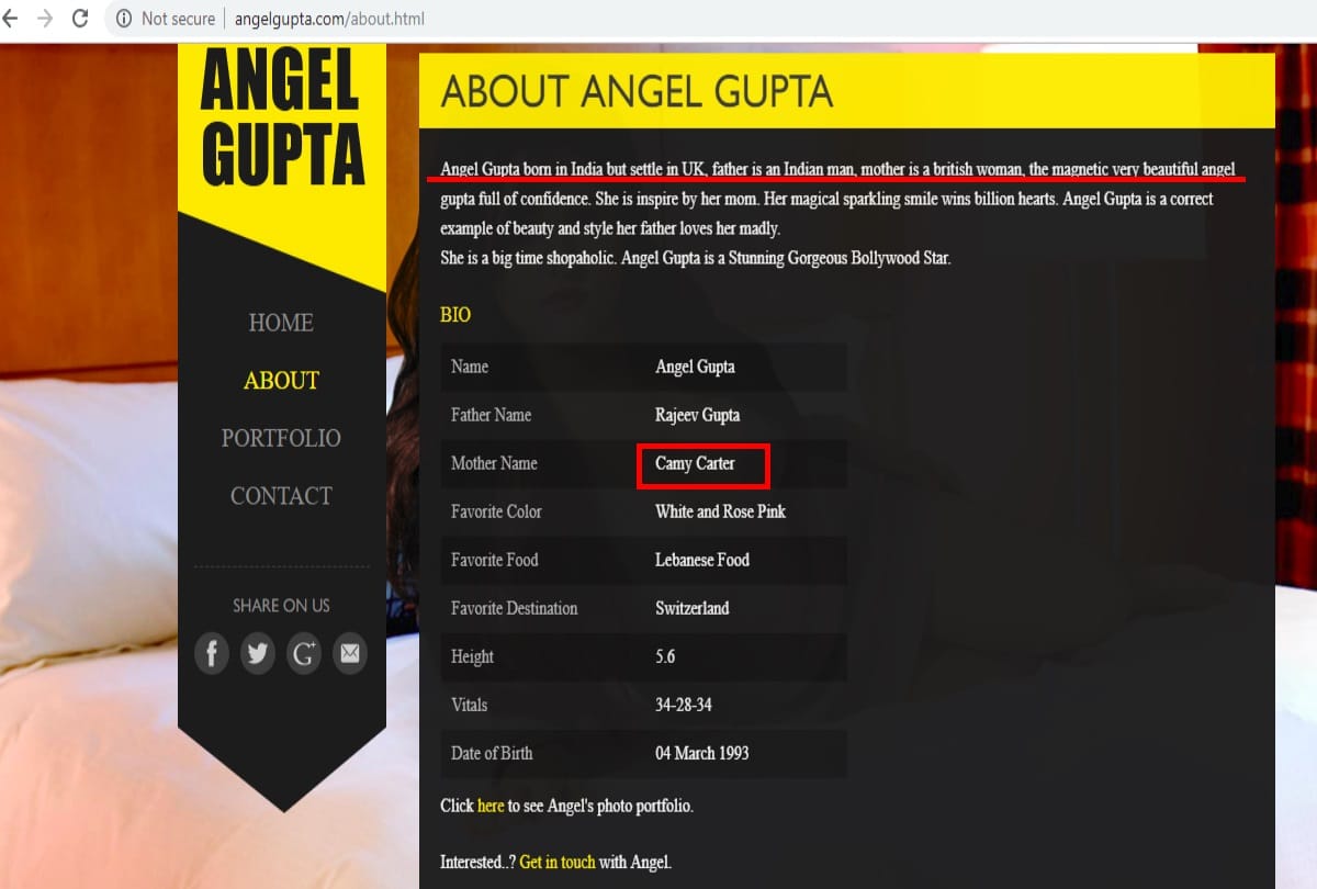 bawana lady teacher murder: to enter in bollywood model angel gupta said lie that she born in london