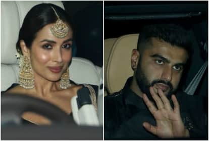 Arjun Kapoor Malaika Arora Neha Dhupia and Angad Bedi spotted Sandeep Khosla Diwali bash